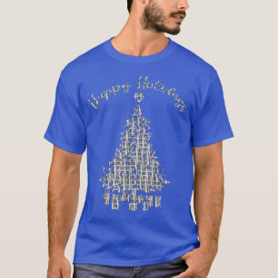 Camiseta Felizes Feriados Adoram Luzes de Árvore de Natal B