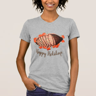 Camiseta Felizes Feriados Criados de Carne Brisket Judaica
