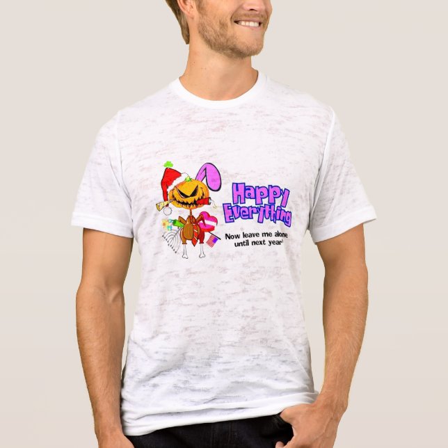 Camiseta Felizes Feriados - Feliz Tudo Feliz (Frente)