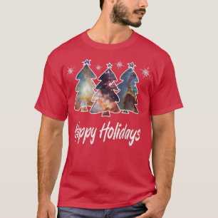 Camiseta Felizes Feriados NASA Nebulas - Estrelas Coloridas