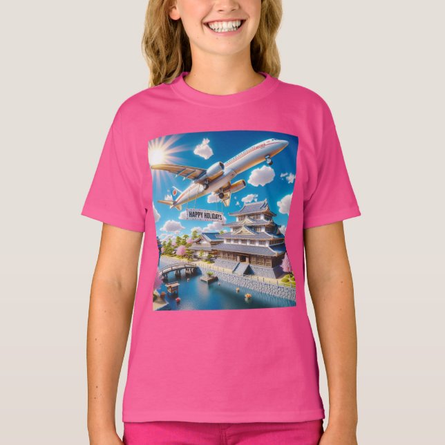 Camiseta Felizes feriados no Japão! por Natasha Us (Frente)