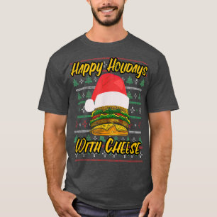 Camiseta Felizes Férias Com Queijo De Natal Feio