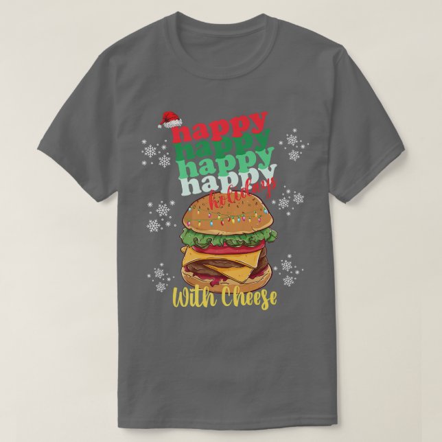 Camiseta Felizes Férias Com Queijo De Natal Rápido Che (Frente do Design)