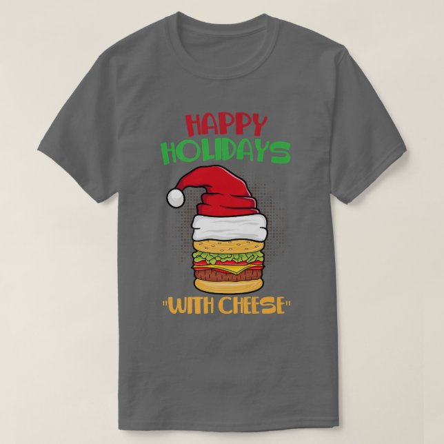 Camiseta Felizes Férias com Queijo Natal Xmas Cheesebu (Frente do Design)