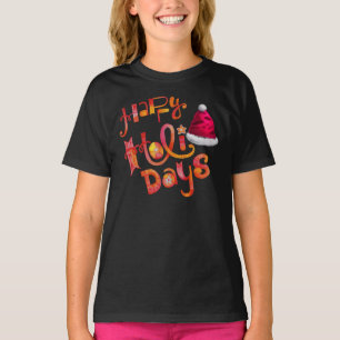 Camiseta Felizes Férias, Crianças de Natal