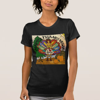 Camiseta Felizes Obrigados Vegan Ação de Graças Turquia