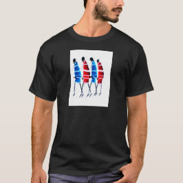 Camiseta Felizes Pessoas Maasai Guerreiros Andando Impressã