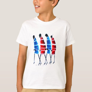 Camiseta Felizes Pessoas Maasai Guerreiros Andando Impressã