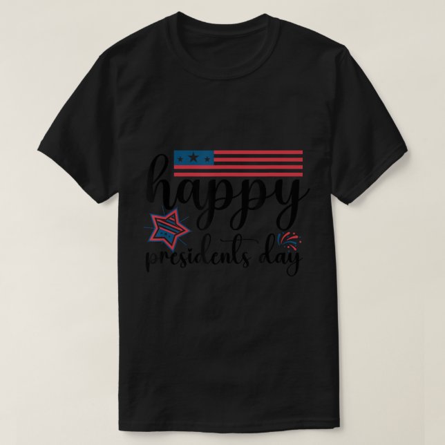 Camiseta Felizes Presidentes Patriotas Americanos T-Shirt (Frente do Design)