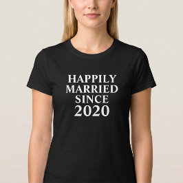 Camiseta Felizmente Casados Desde Casais Personalizados