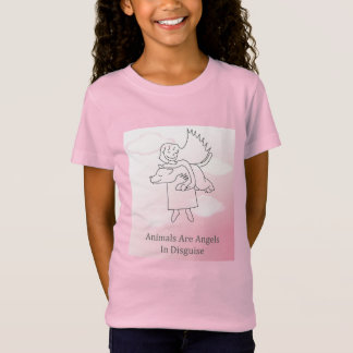Camiseta Felpudo Express® Angel Dog Kid Rosa