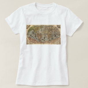 Camiseta Felpudo Express® Antigo Mapa #2 Mulher