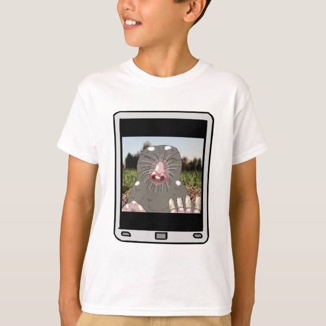 Camiseta Felpudo Express® Mole Selfie Kid T-Shirt (Frente)