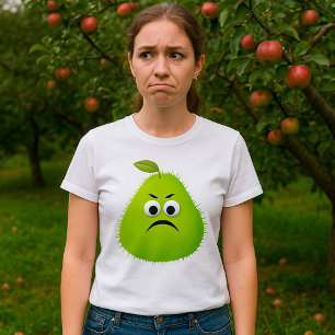 Camiseta Felpudo Grumado Caráter de Fruta Engraçado