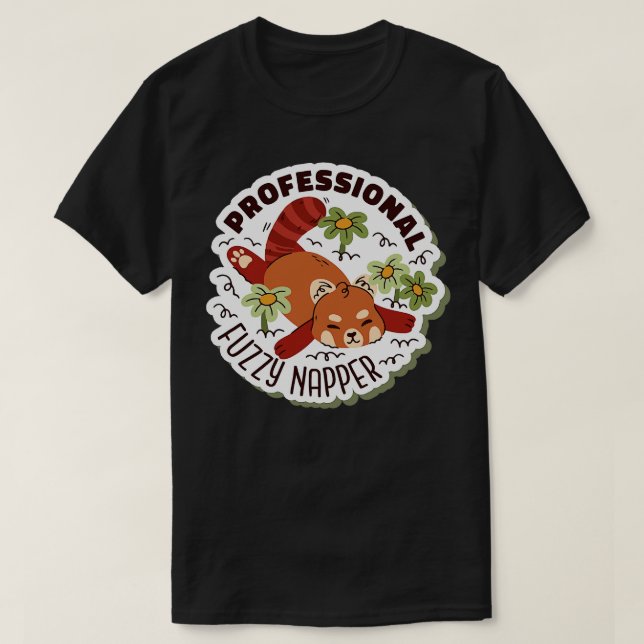 Camiseta Felpudo profissional Napper Red Panda (Frente do Design)
