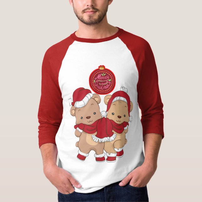Camiseta Felry Christmas Raglan T-Shirt (Frente)