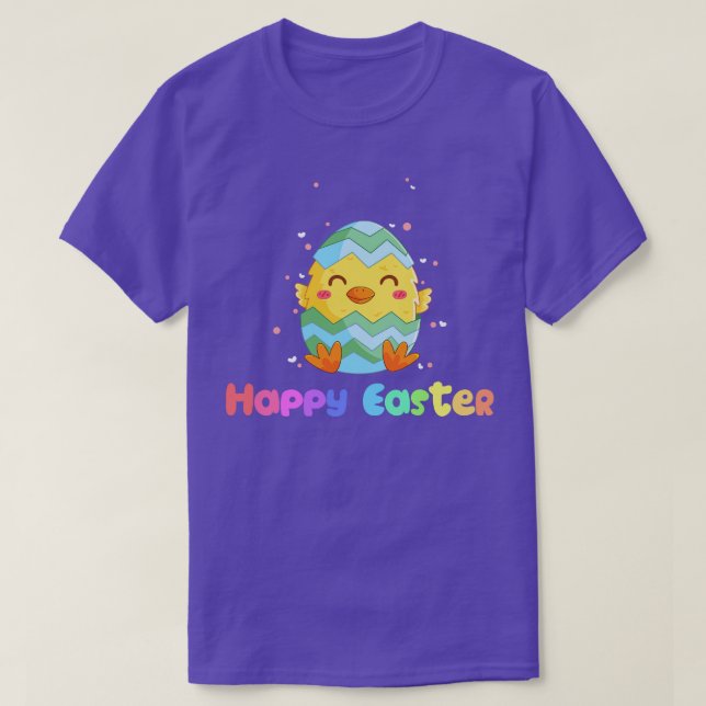 Camiseta Felz pascoa Bonito Dia 0 Eu Pintinho Com Páscoa (Frente do Design)