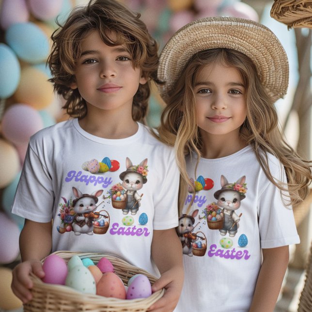 Camiseta Felz pascoa Bunny (Criador carregado)
