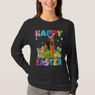Camiseta Felz pascoa Bunny Cairn Terrier Dog Páscoa domingo