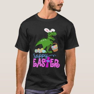 Camiseta FELZ PASCOA Bunny Dinosaur Rex Egg Hunt Toddler G