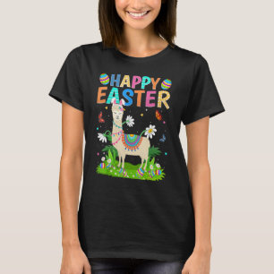 Camiseta Felz pascoa Bunny Egg Funny Llama Páscoa domingo