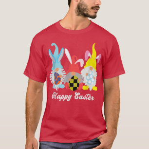 Camiseta Felz pascoa Bunny Gnome Hug Ovos 