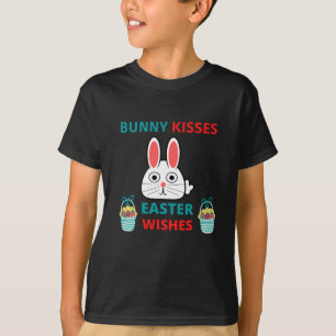 Camiseta Felz pascoa Bunny Kisses E Desejos