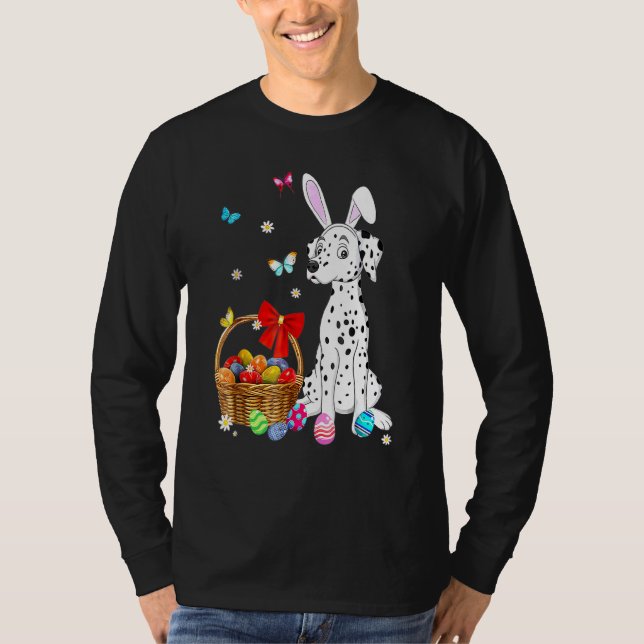Camiseta Felz pascoa Bunny Llama Trazendo Caça De Ovos De P (Frente)