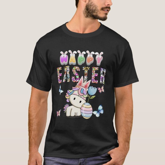 Camiseta Felz pascoa Bunny Pastel Primavera Hunt Rabbit Dia (Frente)
