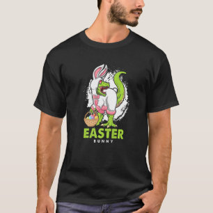 Camiseta Felz pascoa Bunny T Rex Dino Coelho Egg Hunt Reli