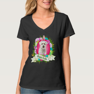 Camiseta Felz pascoa Cairn Terrier Vestindo Ovos De Ouvido 