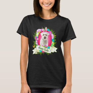 Camiseta Felz pascoa Cairn Terrier Vestindo Ovos De Ouvido 