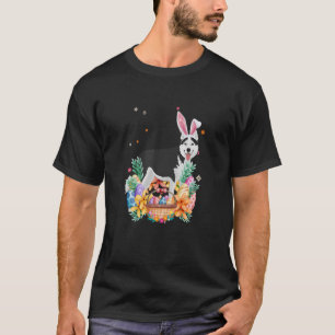 Camiseta Felz pascoa Coelhinho Bonito Siberiano Husky Vesti