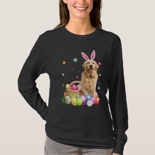 Camiseta Felz pascoa Coelhinho Coelho Ouro Retriever Vestin