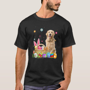 Camiseta Felz pascoa Coelhinho Coelho Ouro Retriever Vestin