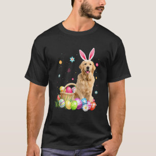 Camiseta Felz pascoa Coelhinho Coelho Ouro Retriever Vestin
