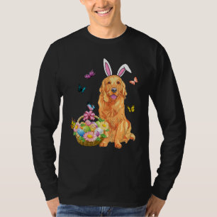 Camiseta Felz pascoa Coelhinho Coelho Ouro Retriever Vestin
