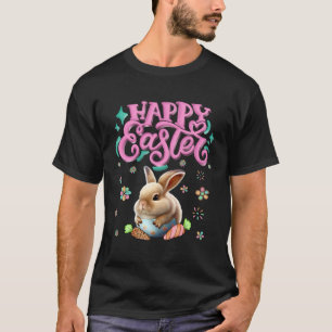 Camiseta Felz pascoa Coelhinho Coelho Primavera Coelho Coel