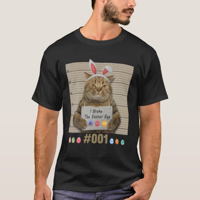 Camiseta felz pascoa Coelhinho De Gato Com Coelhinho De Gat (Frente)