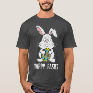 Camiseta Felz pascoa Coelho Coelho Coelho Ovo Caça Cristã H