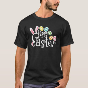Camiseta Felz pascoa Coelho Coelho Rosto Páscoa Dia Mulhere