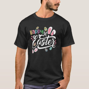 Camiseta Felz pascoa Coelho Coelho Rosto Páscoa Dia Mulhere