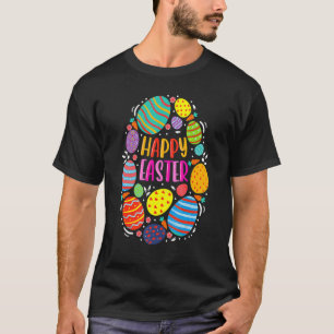 Camiseta Felz pascoa Coelho Coelho Trio Mulheres Meninas Fo