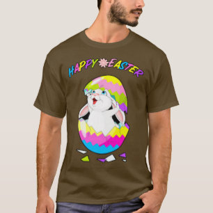 Camiseta Felz pascoa Coelho Enfrentado Engraçado Dia da Pás
