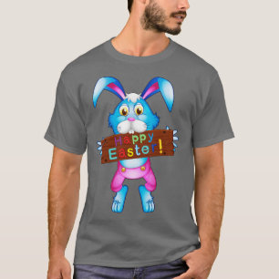 Camiseta Felz pascoa Coelho Enfrentado Engraçado Dia da Pás