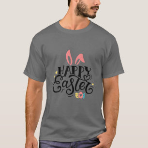 Camiseta Felz pascoa Coelho Enfrentado Engraçado Dia da Pás