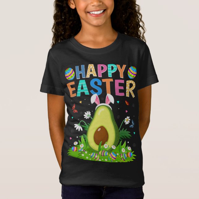 Camiseta Felz pascoa Coelho Ovo Engraçado Páscoa Avocado Do (Frente)