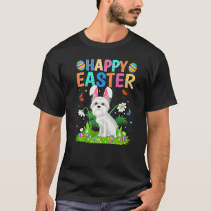 Camiseta Felz pascoa Coelho Ovo Engraçado Páscoa De Cachorr