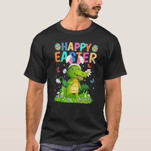 Camiseta Felz pascoa Coelho Ovo Funny Alligator Páscoa Sund