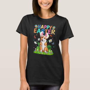 Camiseta Felz pascoa Coelho Ovo Funny Corgi Páscoa Sund